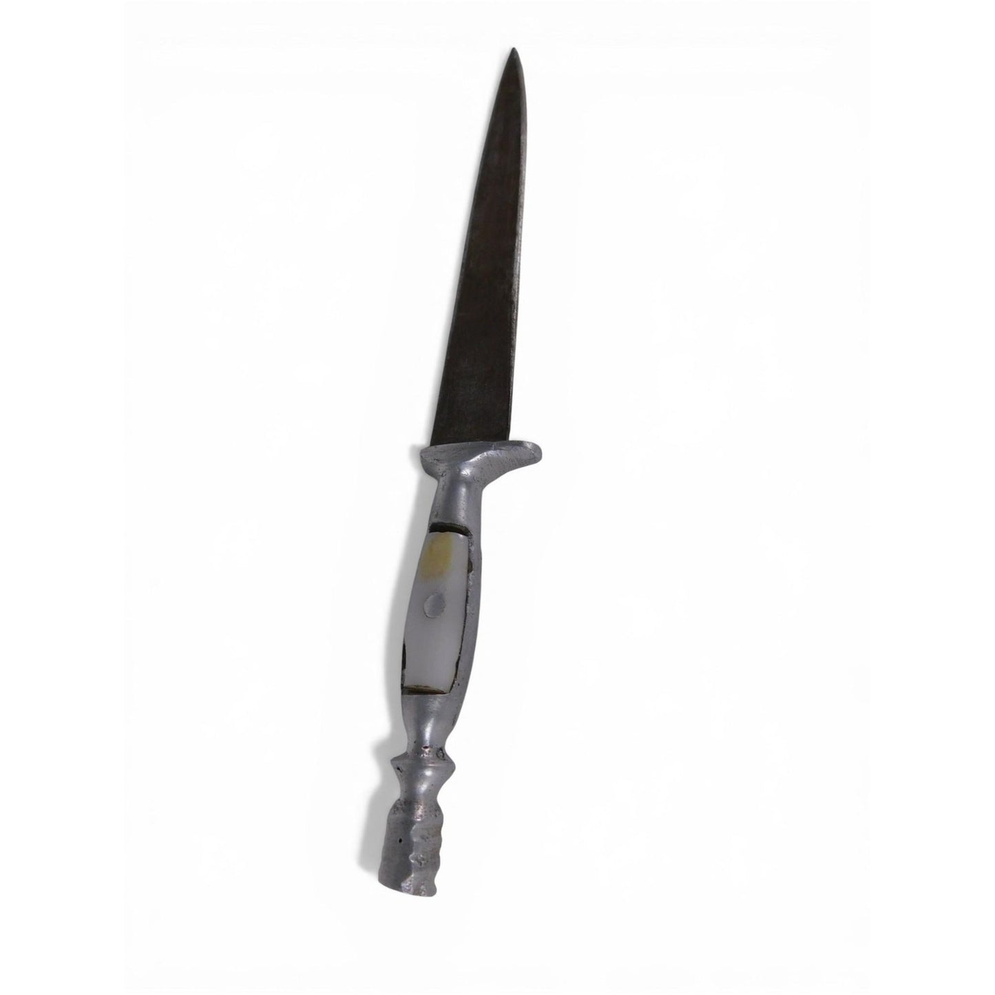 Vintage Gray Stiletto Dagger Carbon Steel Single Edge Knife Collectible