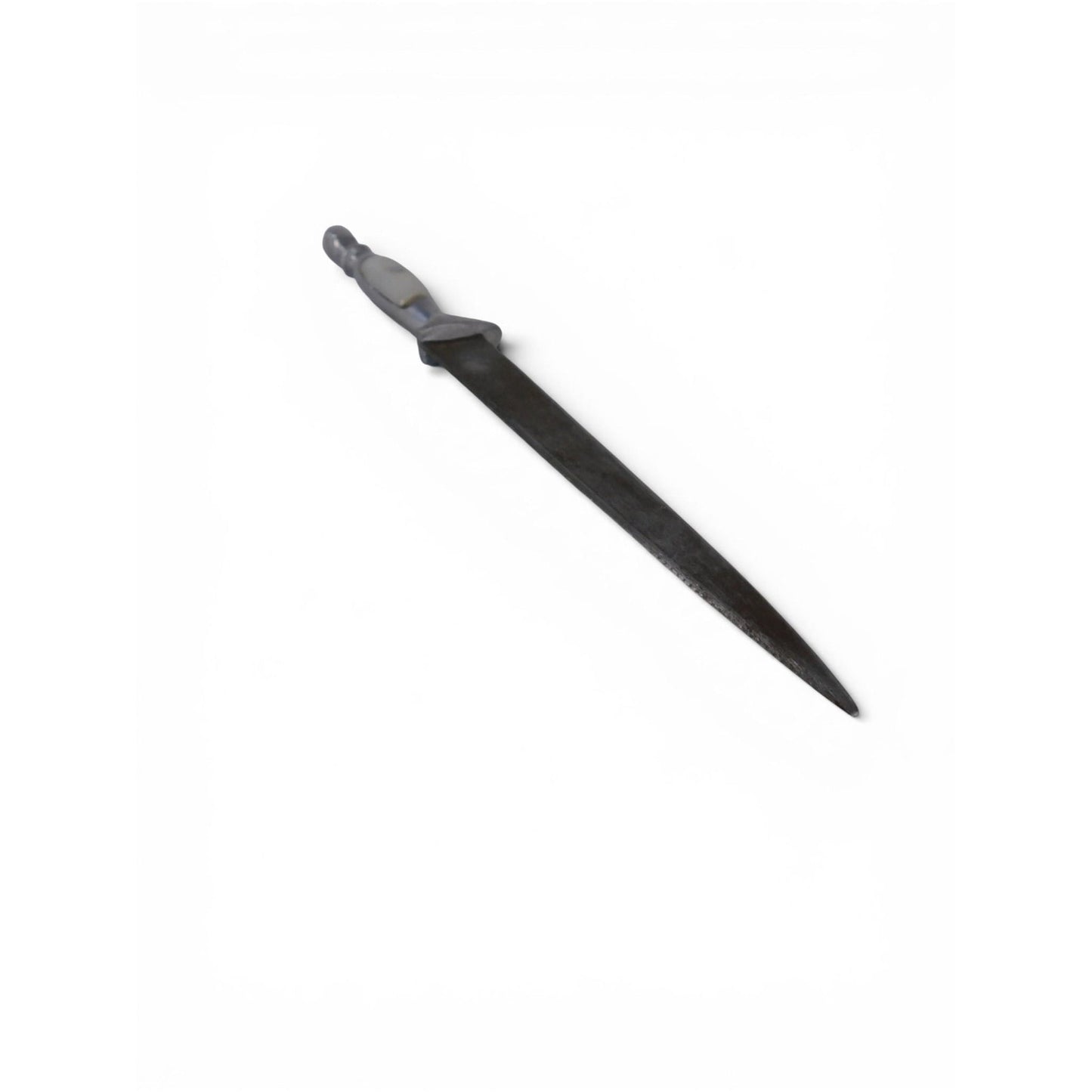 Vintage Gray Stiletto Dagger Carbon Steel Single Edge Knife Collectible