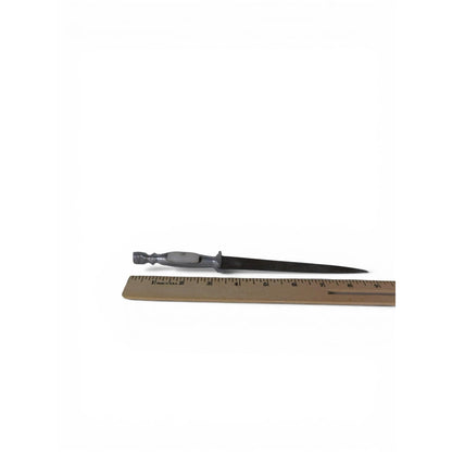 Vintage Gray Stiletto Dagger Carbon Steel Single Edge Knife Collectible