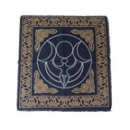Triple Moon Goddess Altar Cloth Celtic Knot Navy Gold Wicca Witchcraft Decor