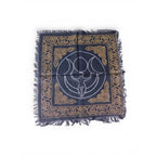 Triple Moon Goddess Altar Cloth Celtic Knot Navy Gold Wicca Witchcraft Decor