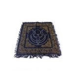 Triple Moon Goddess Altar Cloth Celtic Knot Navy Gold Wicca Witchcraft Decor