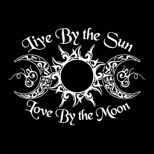 Live By Sun Love By Moon Decal 5.5" Witch Sticker NWT