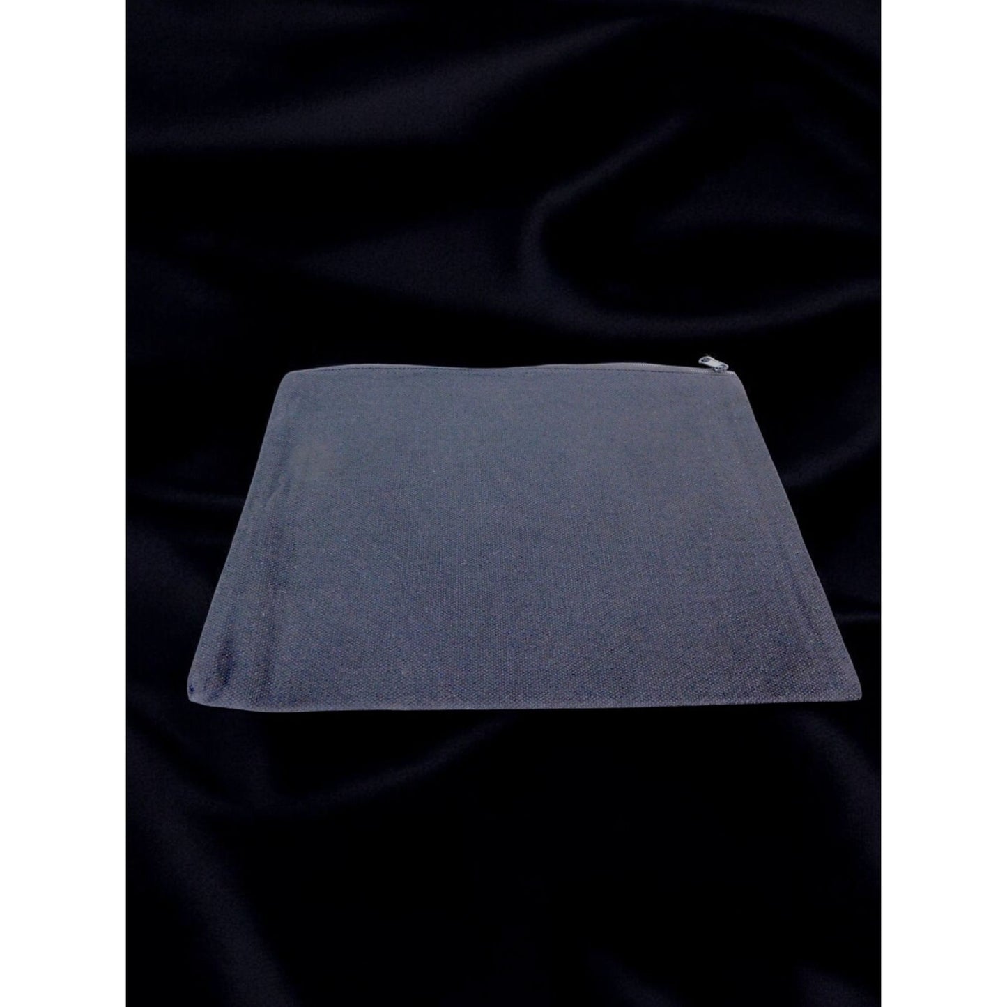 Mystic Canvas Zipper Pouch With Gold Celestial Design 9"x 7"