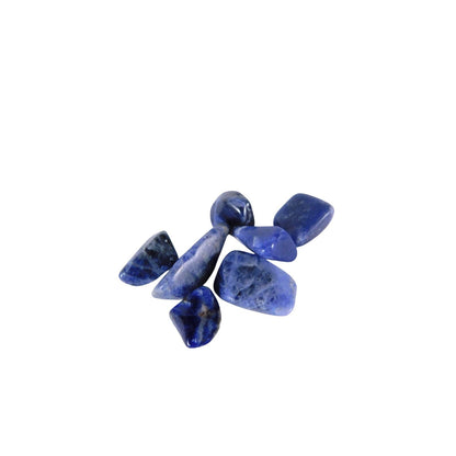 Natural Tumbled Sodalite Stone Lot 0.5 Oz Blue Crystal Set Polished Stones Altar Decor