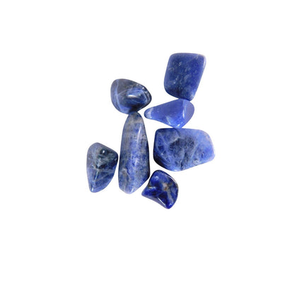 Natural Tumbled Sodalite Stone Lot 0.5 Oz Blue Crystal Set Polished Stones Altar Decor