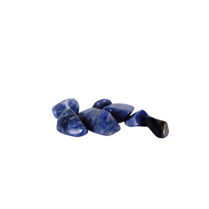Natural Tumbled Sodalite Stone Lot 0.5 Oz Blue Crystal Set Polished Stones Altar Decor