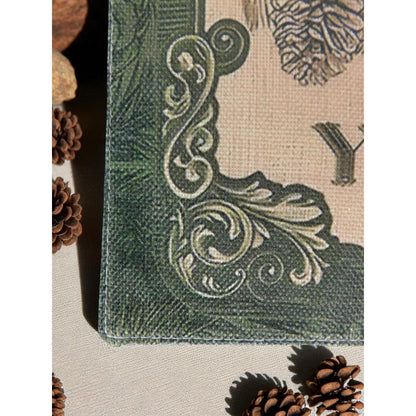 Blessed Yule Garden Flag Winter Holiday Bird Pinecone Double Sided Yard Banner