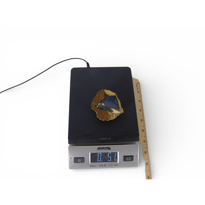 Oregon Agate Thunderegg Polished Specimen - Blue Chalcedony Geode 5.1oz