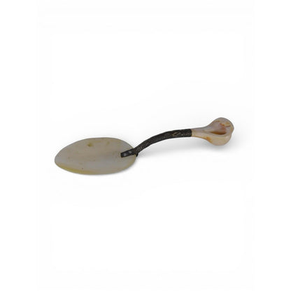 Vintage Mother of Pearl Caviar Spoon Shell Handle Silverplate Serving Utensil