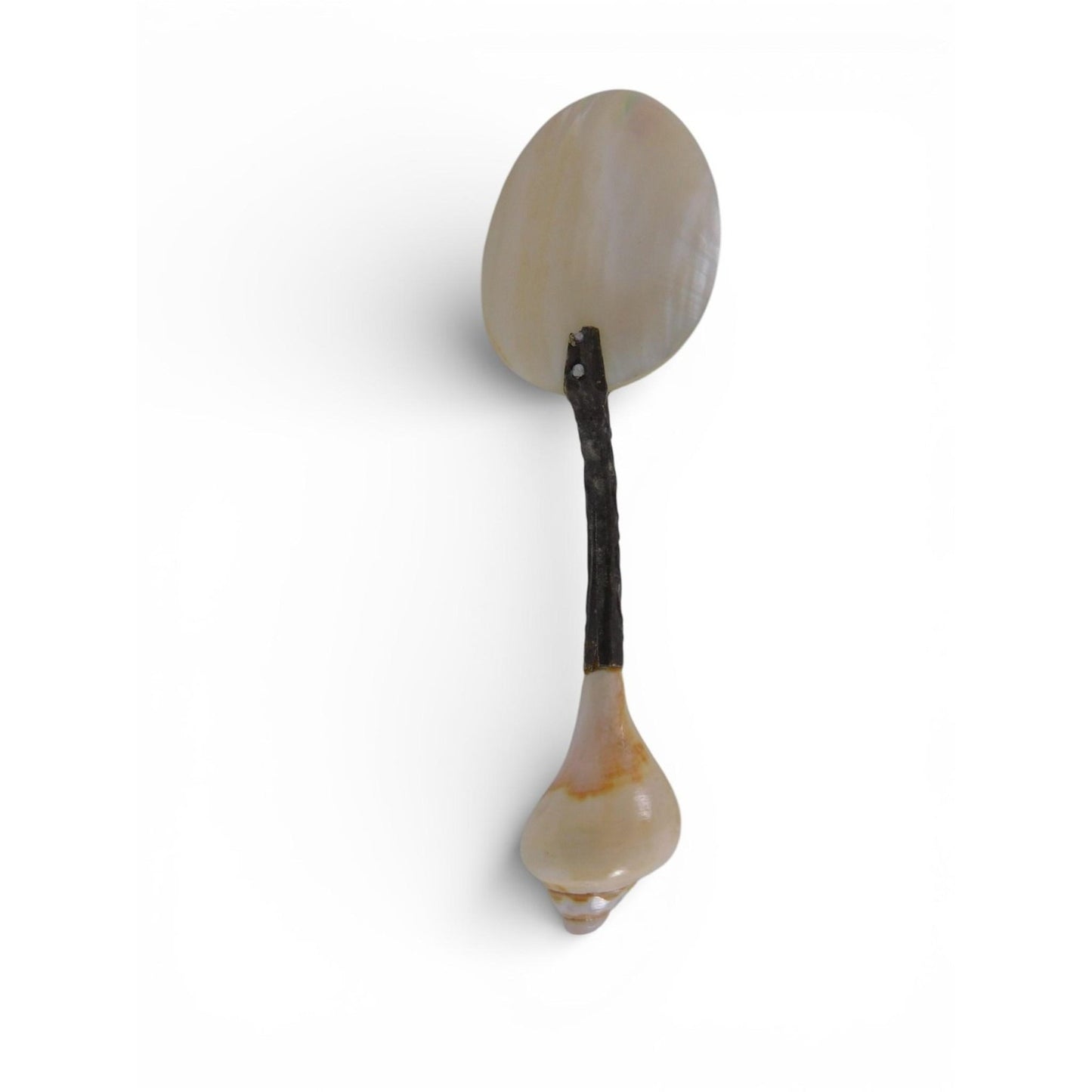 Vintage Mother of Pearl Caviar Spoon Shell Handle Silverplate Serving Utensil