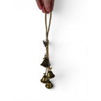 Hanging Brass Door Bells Sun Moon Key Moth Boho Witchy Home Decor