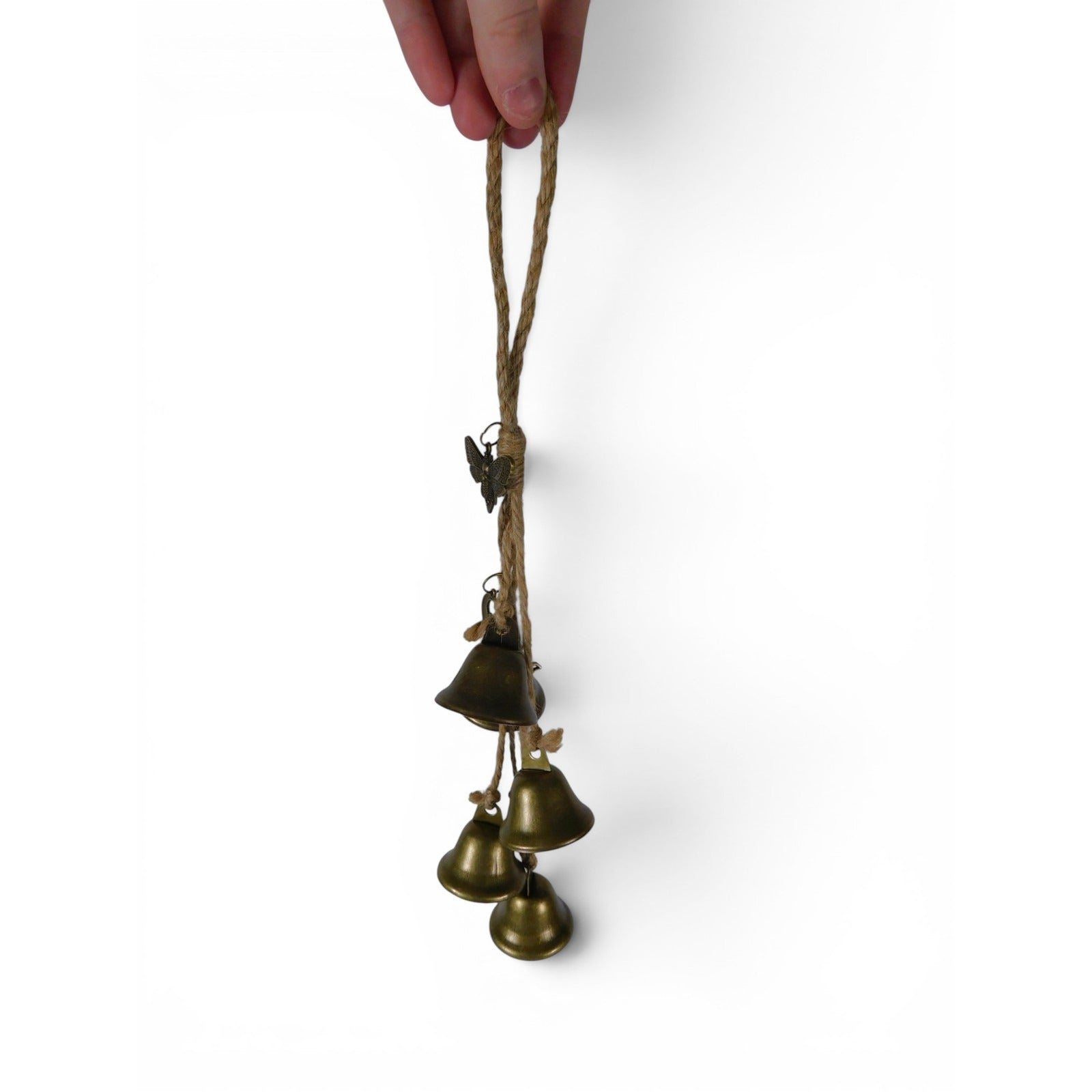 Hanging Brass Door Bells Sun Moon Key Moth Boho Witchy Home Decor