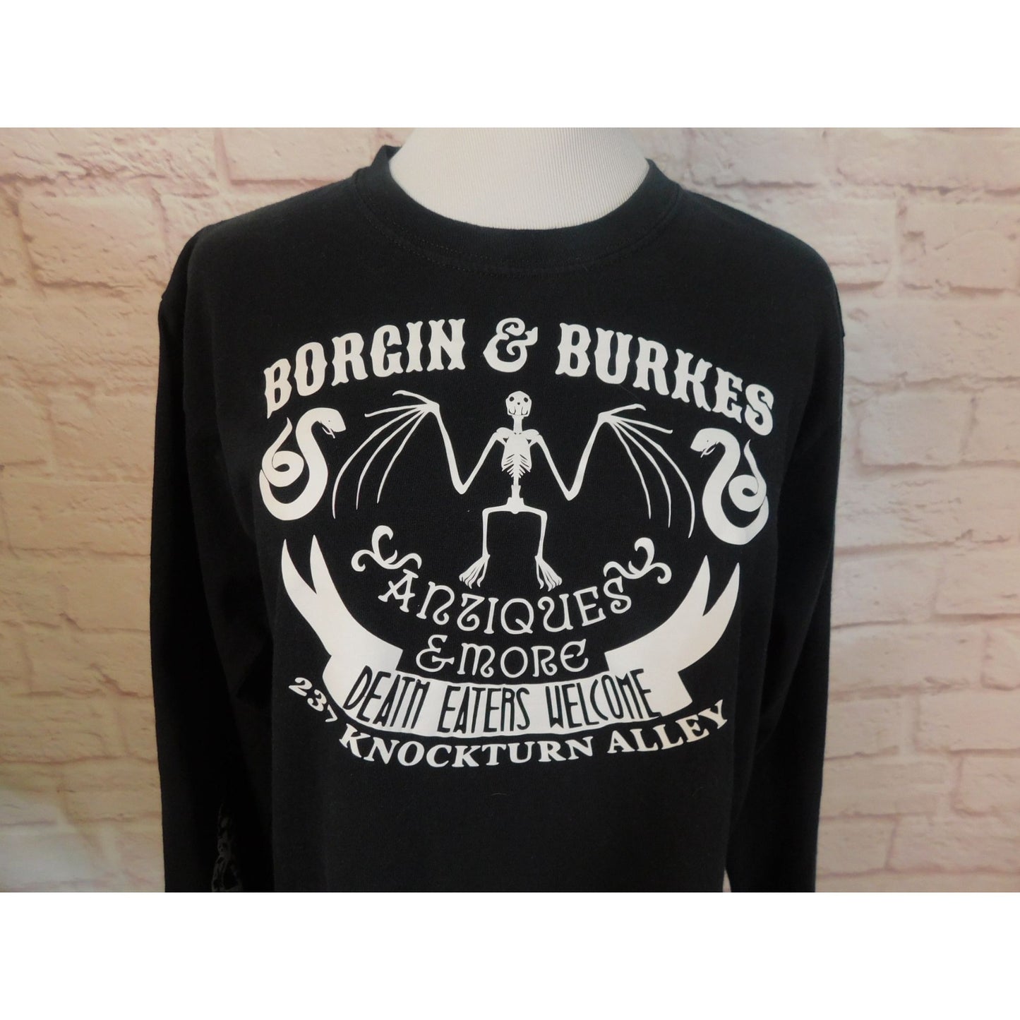 Harry Potter Borgin & Burkes Long Sleeve Shirt  Heavy Cotton Black M