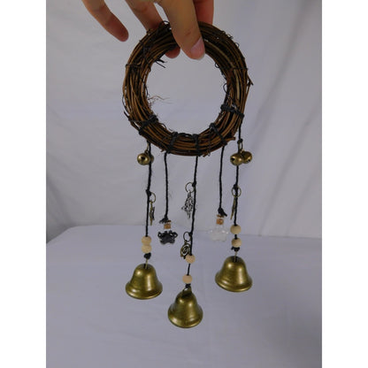 Witch Bells Door Chime 4" Vine Brass Charms - New - Witchcore Folk