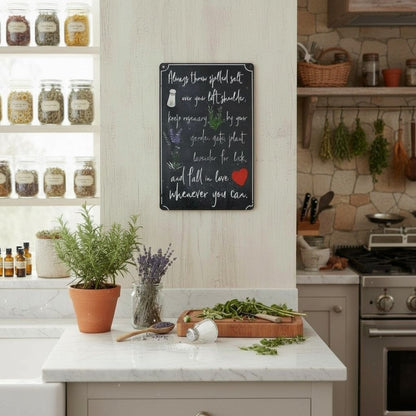 Practical Magic Quote Metal Sign - Salt Rosemary Lavender - 12x8 - New