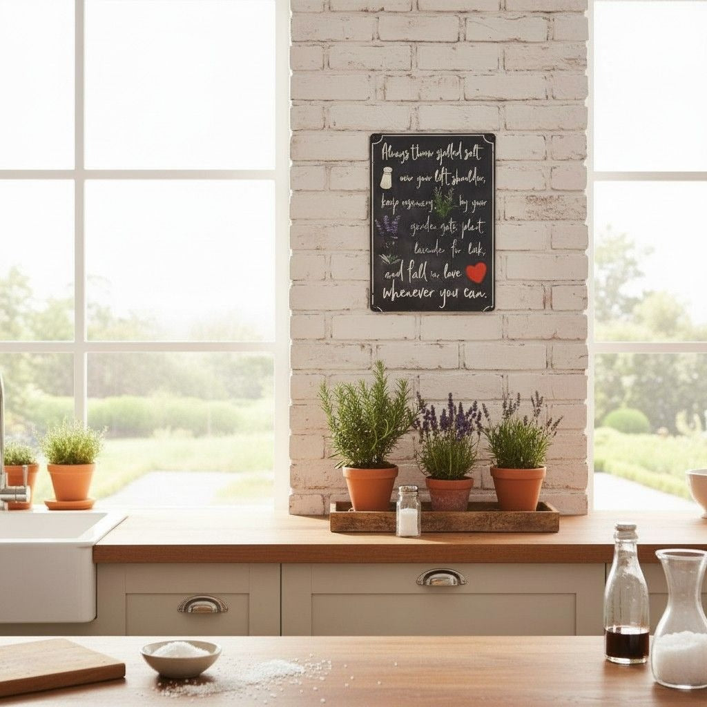 Practical Magic Quote Metal Sign - Salt Rosemary Lavender - 12x8 - New