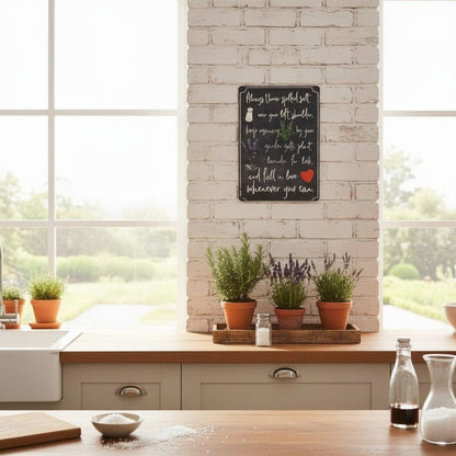 Practical Magic Quote Metal Sign - Salt Rosemary Lavender - 12x8 - New