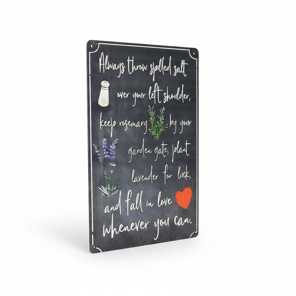 Practical Magic Quote Metal Sign - Salt Rosemary Lavender - 12x8 - New