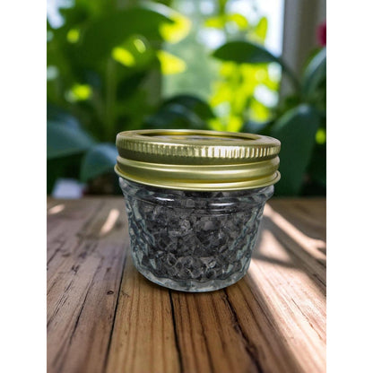 Ash & Sea Witch-Forged Black Salt in Glass Jar Ritual Protection