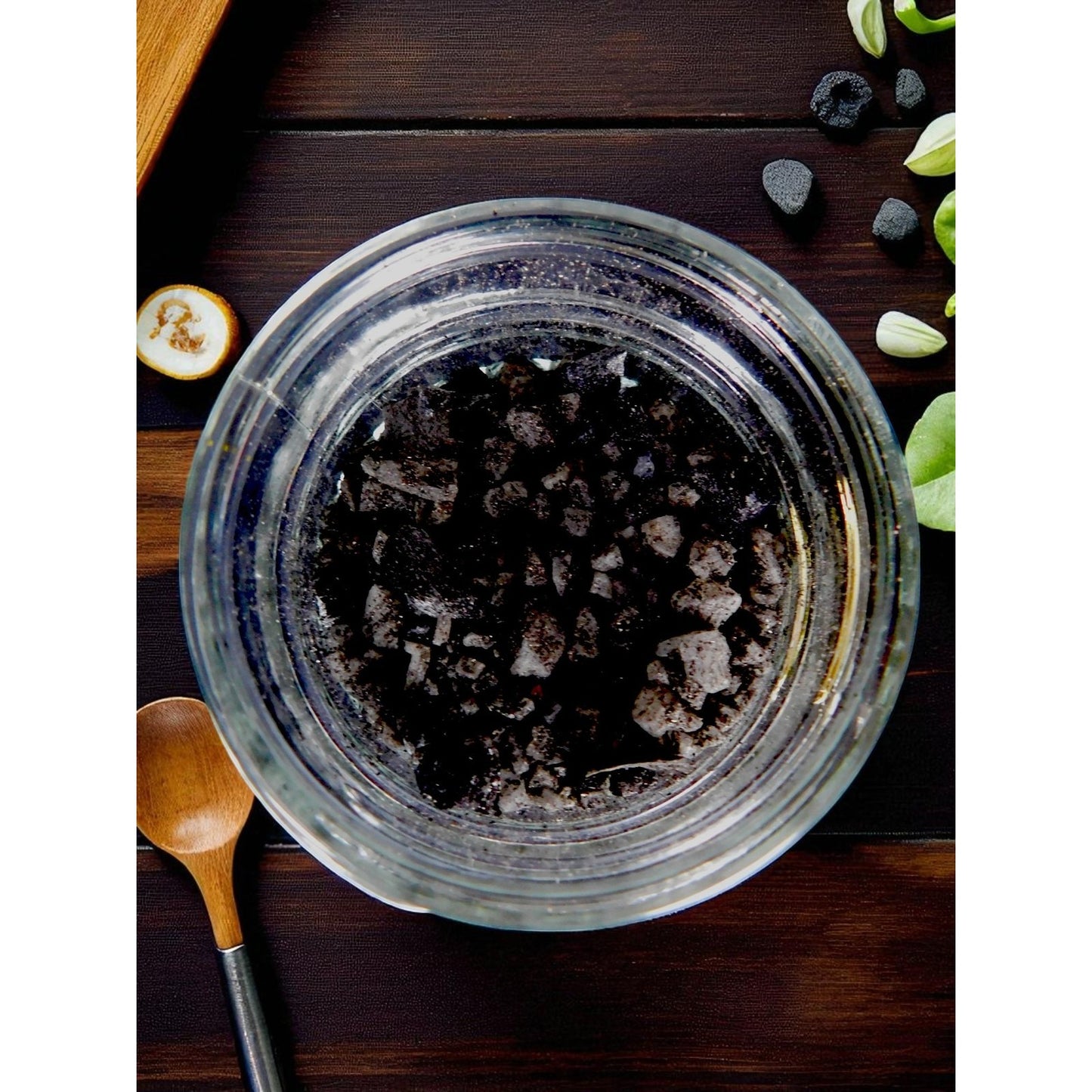 Ash & Sea Witch-Forged Black Salt in Glass Jar Ritual Protection