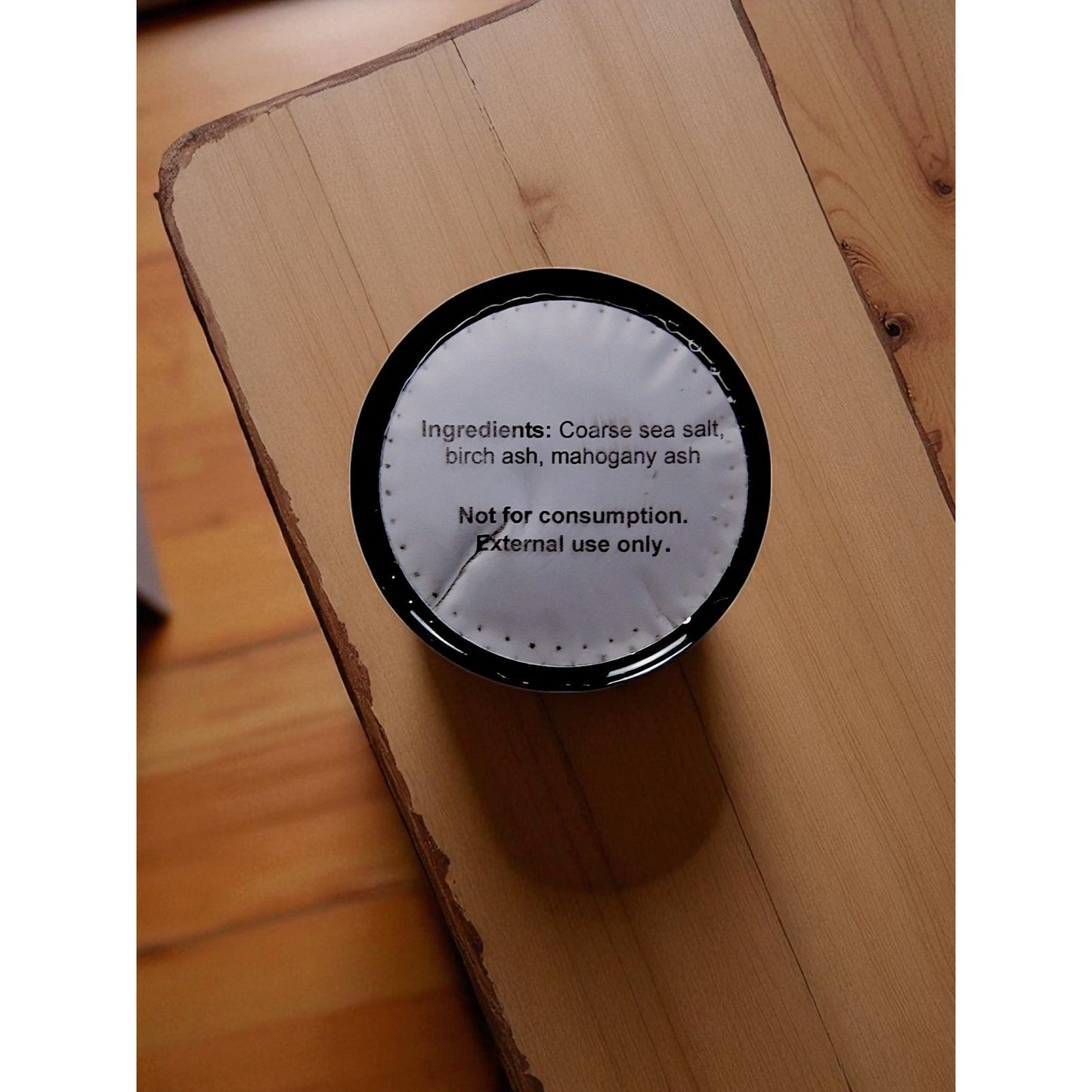 Ash & Sea Witch-Forged Black Salt in Glass Jar Ritual Protection