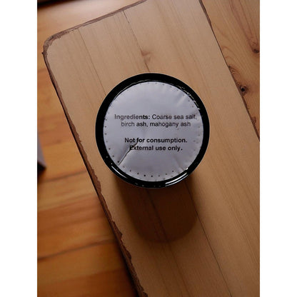 Ash & Sea Witch-Forged Black Salt in Glass Jar Ritual Protection