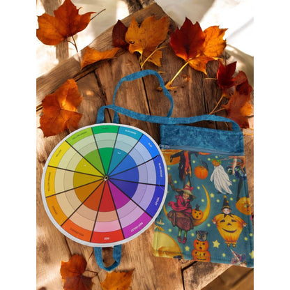 Witchy-Themed Handcrafted Crossbody Bag Zipper Closure Halloween