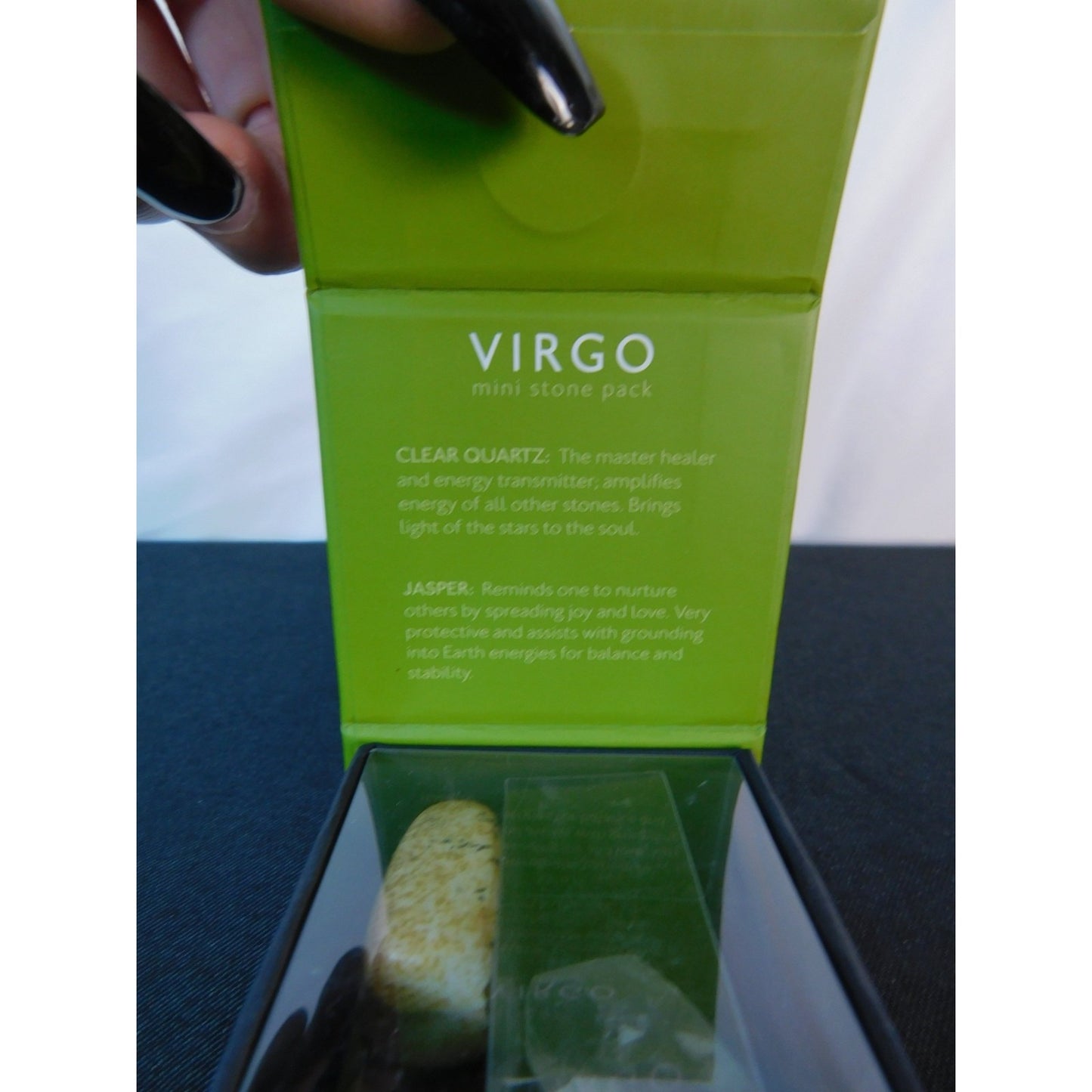 Virgo Zodiac Mini Stone Pack Clear Quartz Jasper Astrology Healing Crystal Gift