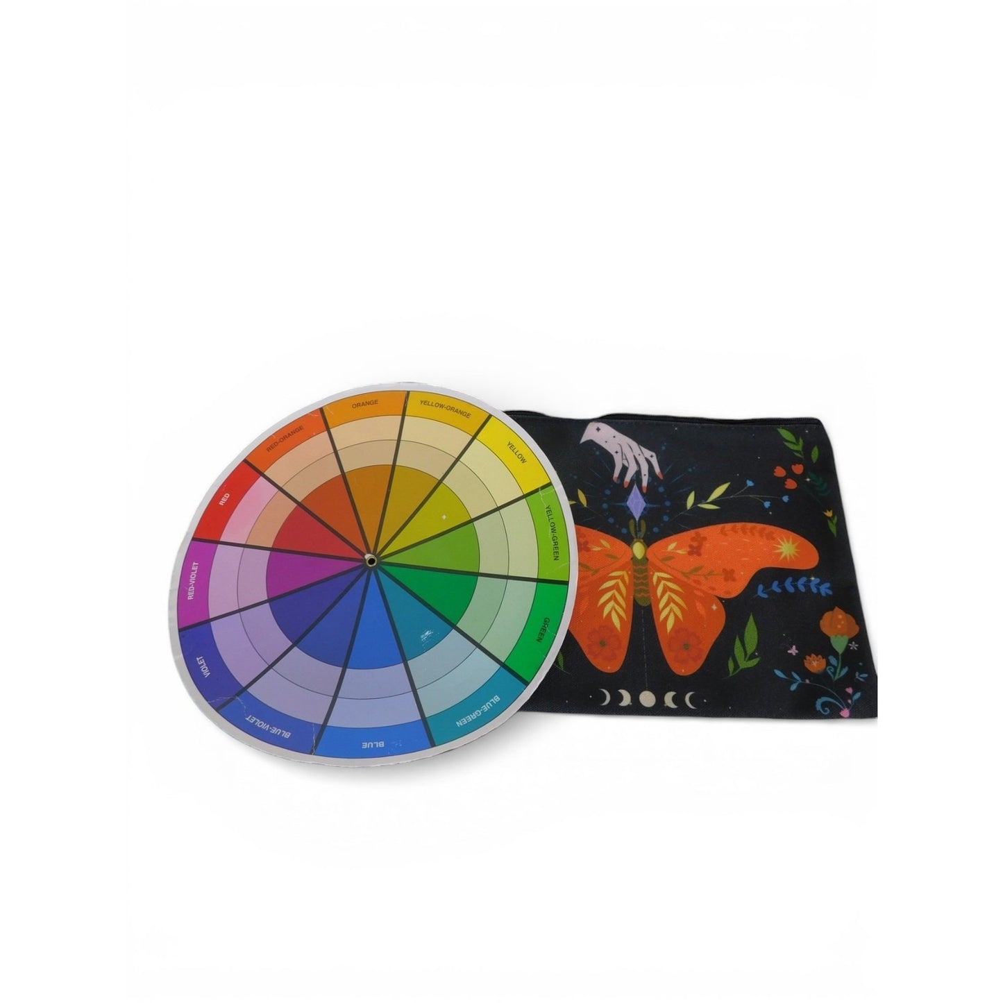 Butterfly Clutch Bag Womens Small Multicolor Canvas Zip Pouch Moon Nature