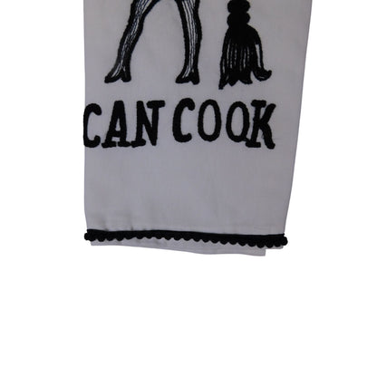 This Witch Can Cook Embroidered Kitchen Towel Set Of 2 Halloween Decor 18x28 Inches