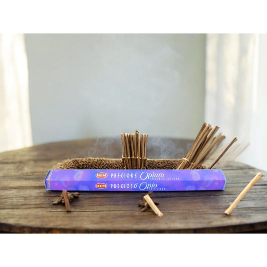 Lot de 20 bâtonnets d'encens HEM Precious Opium Relaxation Méditation et pratiques spirituelles