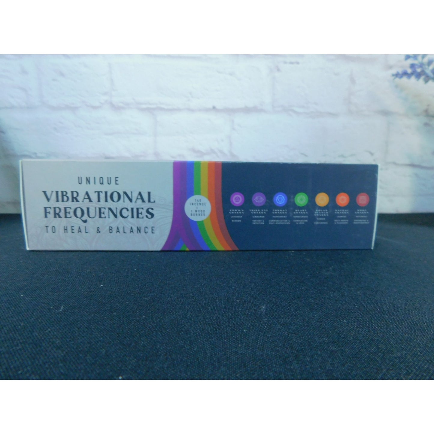 Seven Chakra Incense Set – 140 Sticks with Wood Holder – New