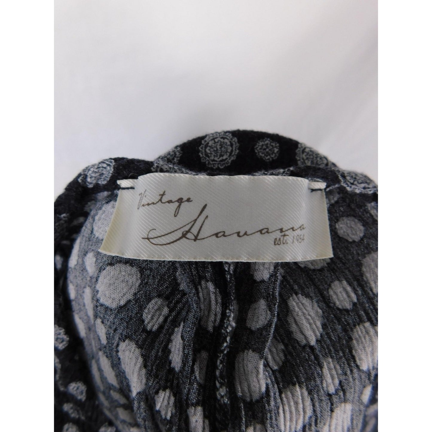 Vintage Havana Black Dot Tank L - Keyhole Boho - Excellent