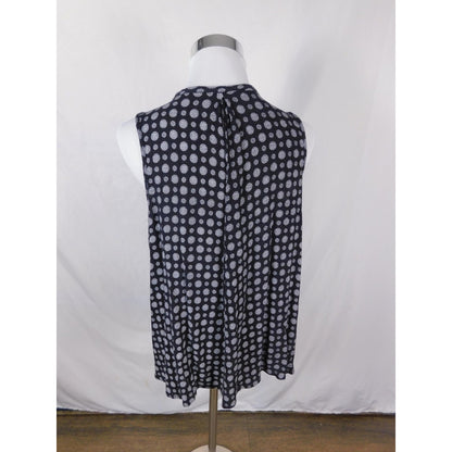 Vintage Havana Black Dot Tank L - Keyhole Boho - Excellent