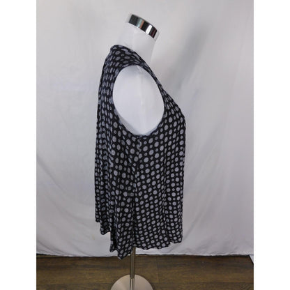 Vintage Havana Black Dot Tank L - Keyhole Boho - Excellent