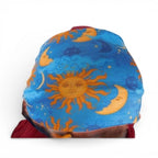 Sun & Moon Printed Stretchy Blue Headband With Vibrant Colors Versatile Fit And Comfortable Design For Everyday Wear