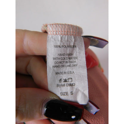 Red Lolly Brand Pink Floral Handkerchief Dress S - USA Made - Excellent