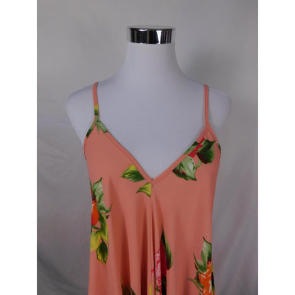 Red Lolly Brand Pink Floral Handkerchief Dress S - USA Made - Excellent