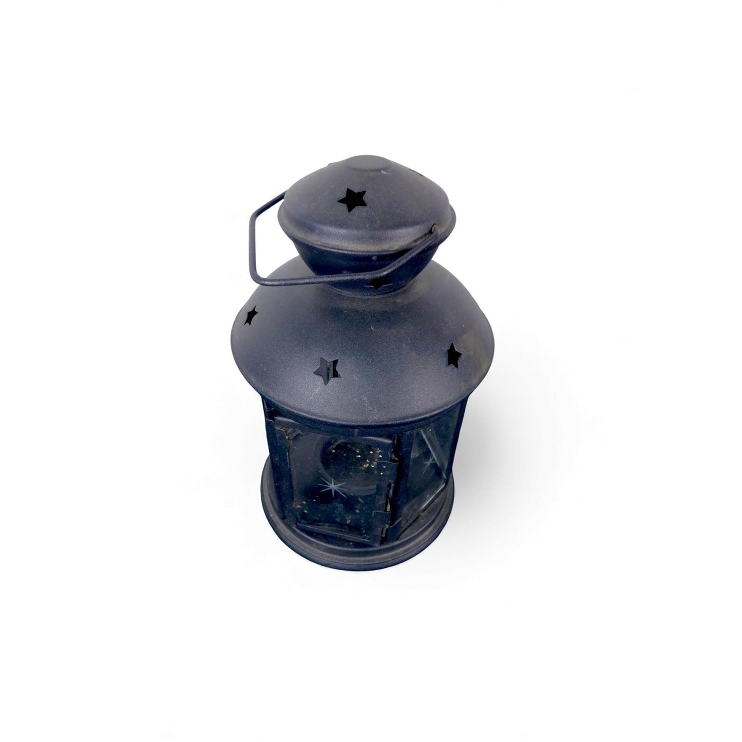 Black Metal Star Cutout Tealight Candle Lantern Holder Indoor Outdoor Decor