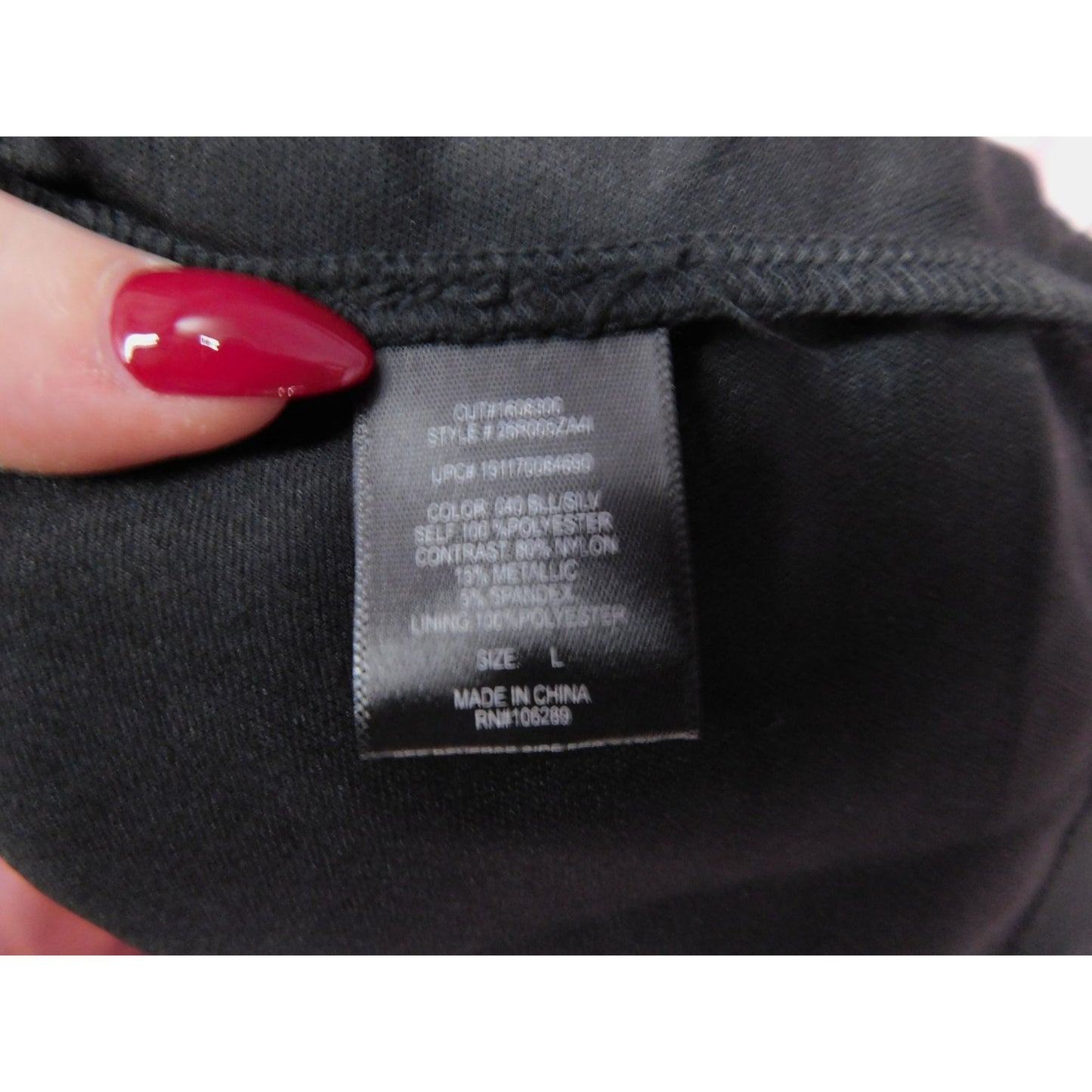 Three Pink Hearts Black Silver Metallic Mini L - Fit Flare - Excellent