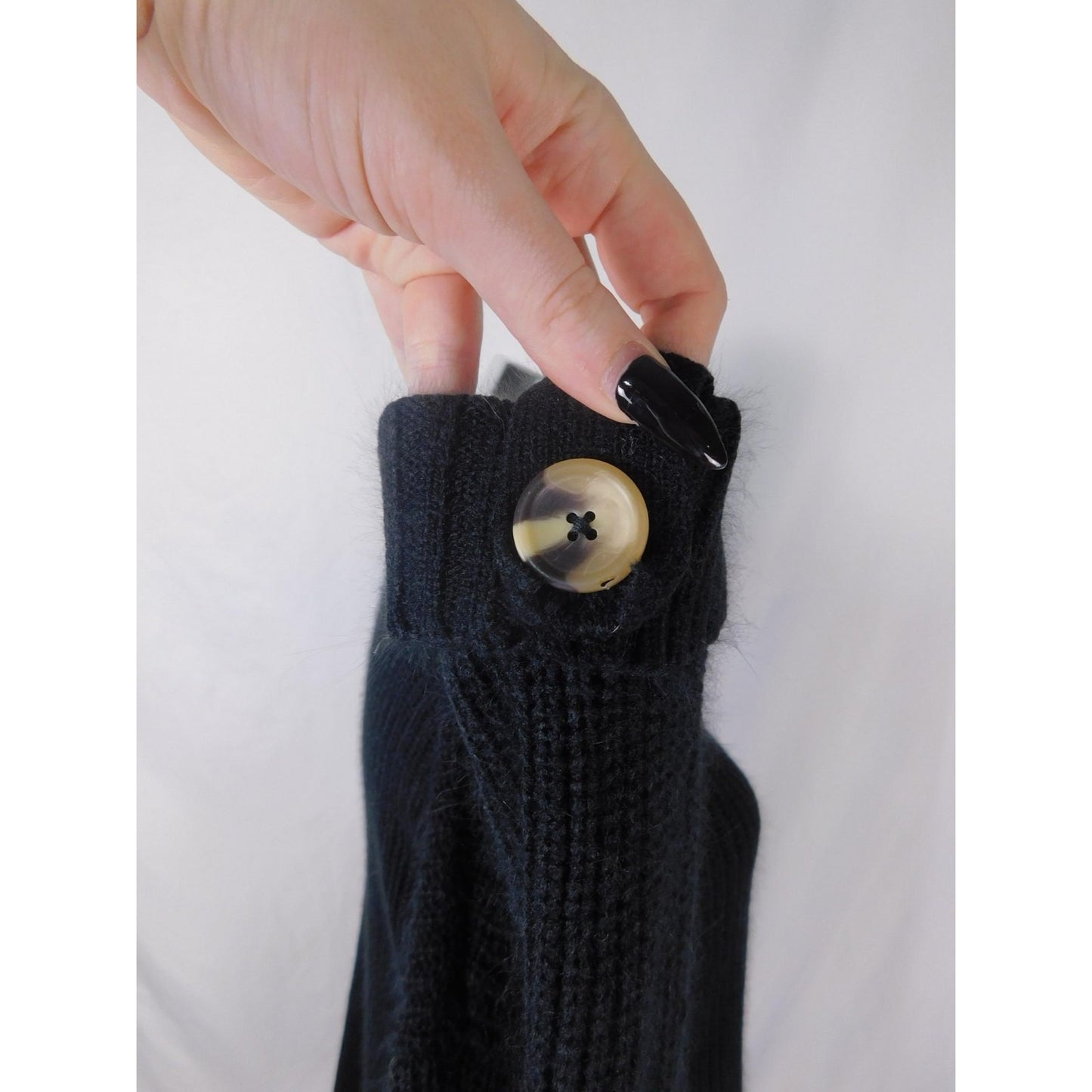 Full Circle Trends Black Knit Sweater 1X Gothic Witchcore