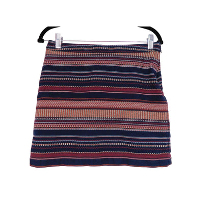 Hollister Rainbow Striped Mini Skirt S - Cotton Boho - Excellent