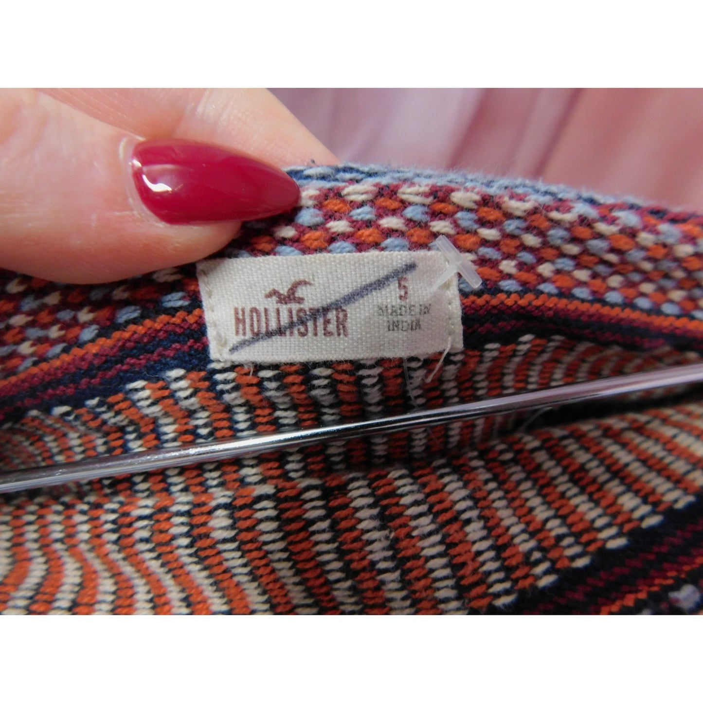 Hollister Rainbow Striped Mini Skirt S - Cotton Boho - Excellent