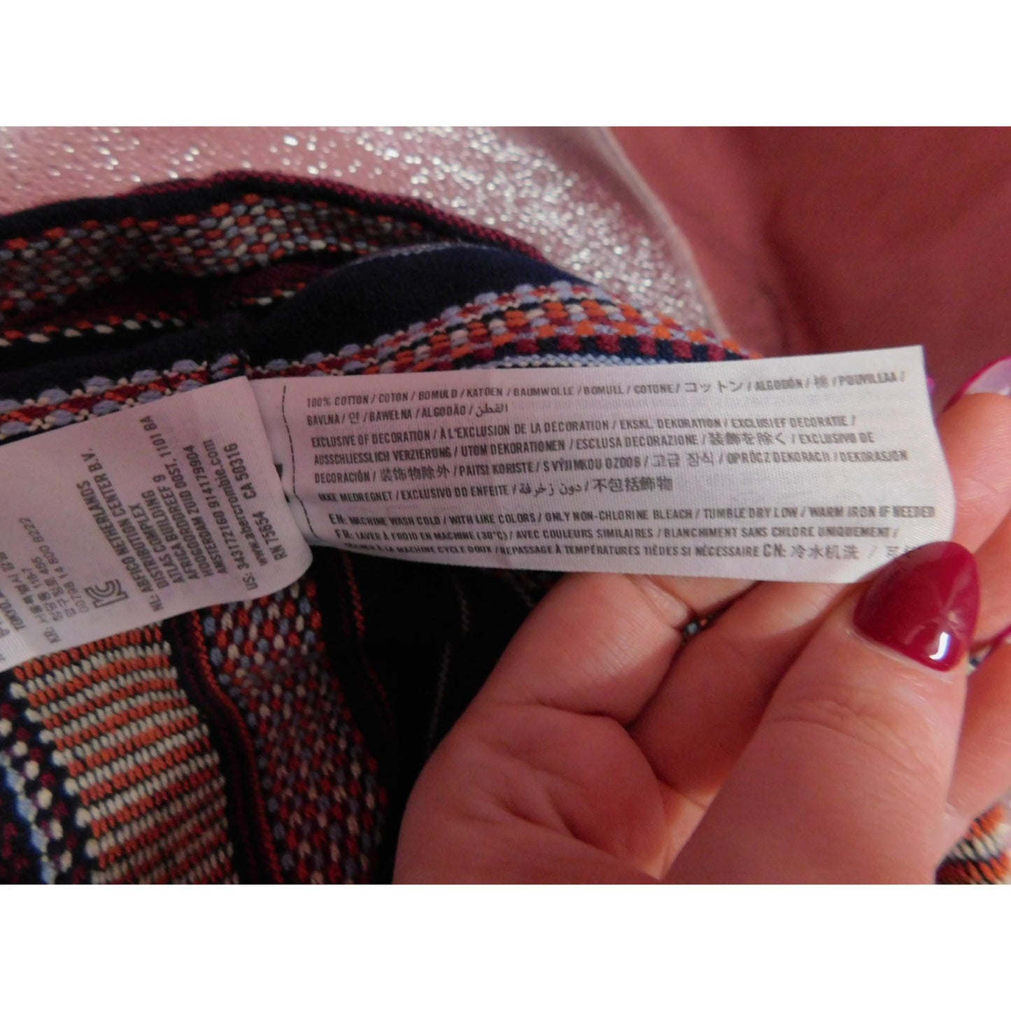 Hollister Rainbow Striped Mini Skirt S - Cotton Boho - Excellent