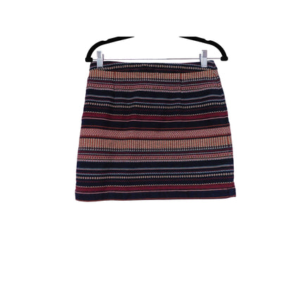 Hollister Rainbow Striped Mini Skirt S - Cotton Boho - Excellent