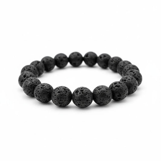 Lava Stone Grounding Intention Bracelet