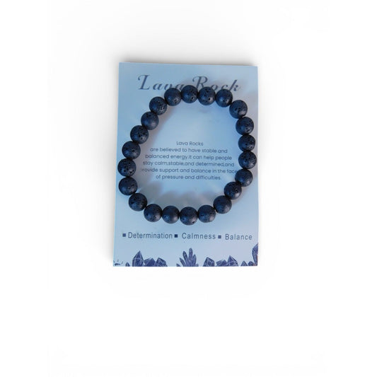 Lava Stone Grounding Intention Bracelet