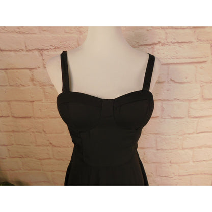 Lily Rose Black Sleeveless Chiffon Sweetheart Dress Jr XS NWT