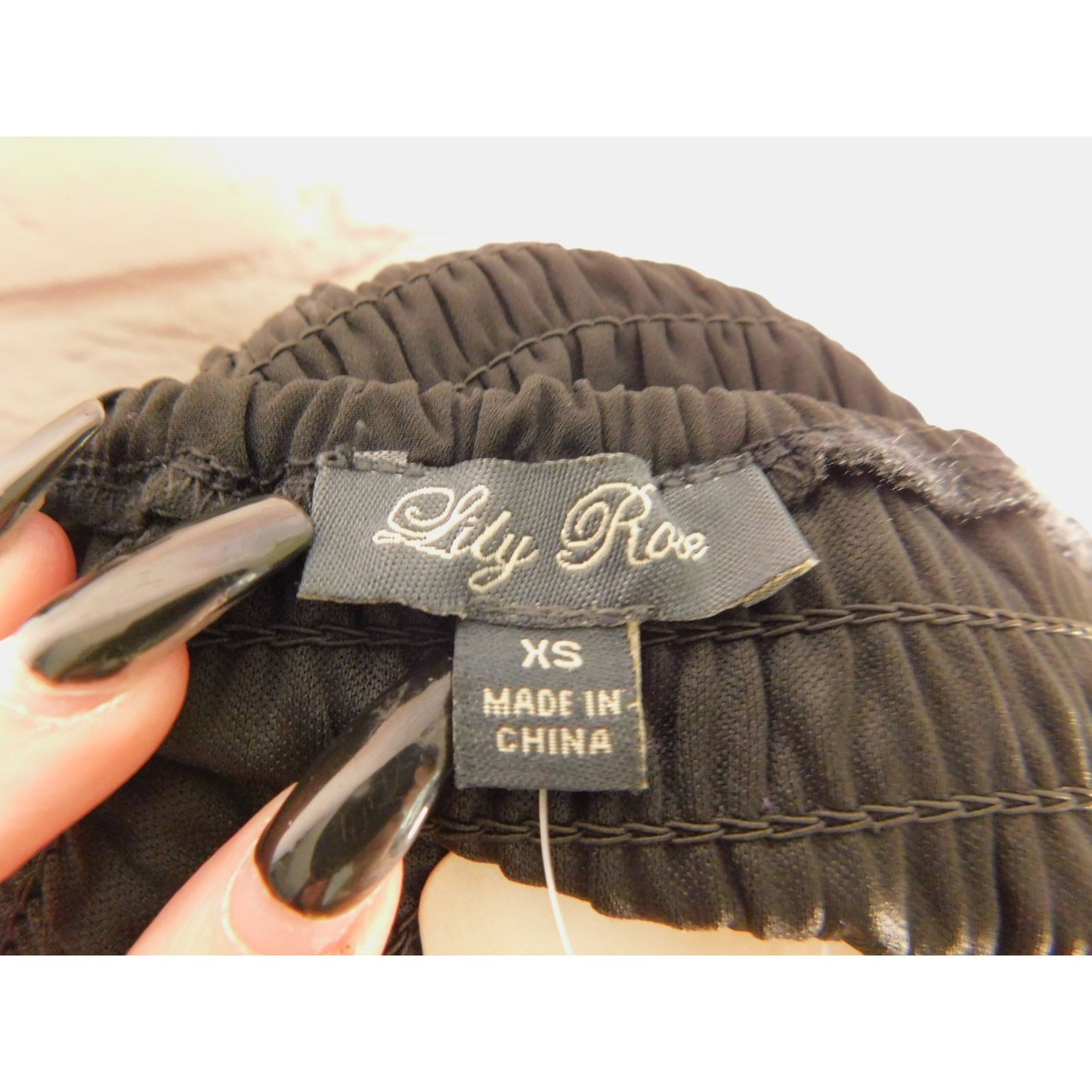 Lily Rose Black Sleeveless Chiffon Sweetheart Dress Jr XS NWT